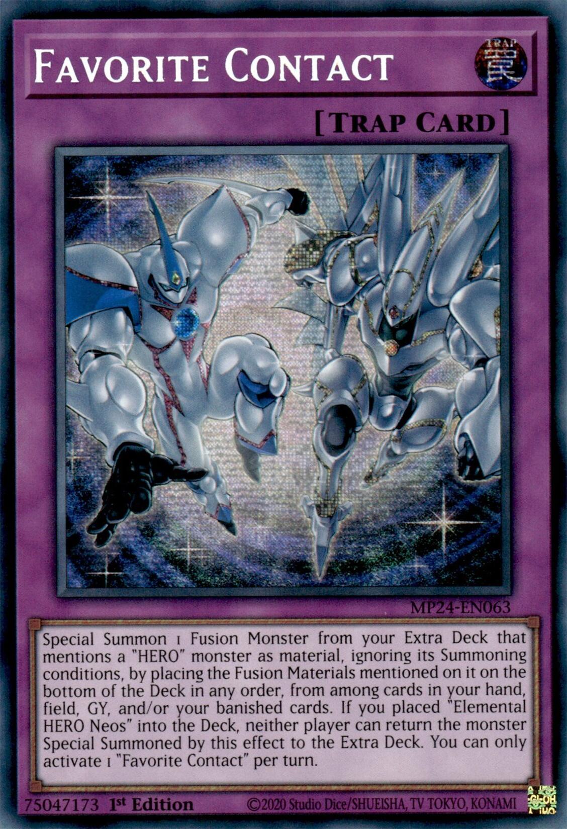 Favorite Contact [MP24-EN063] Prismatic Secret Rare | Jomio and Rueliete's Cards and Comics