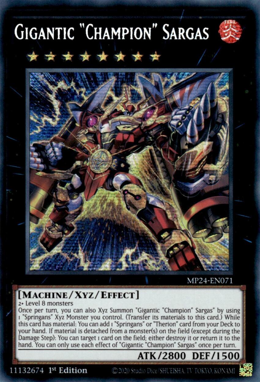 Gigantic "Champion" Sargas [MP24-EN071] Prismatic Secret Rare | Jomio and Rueliete's Cards and Comics