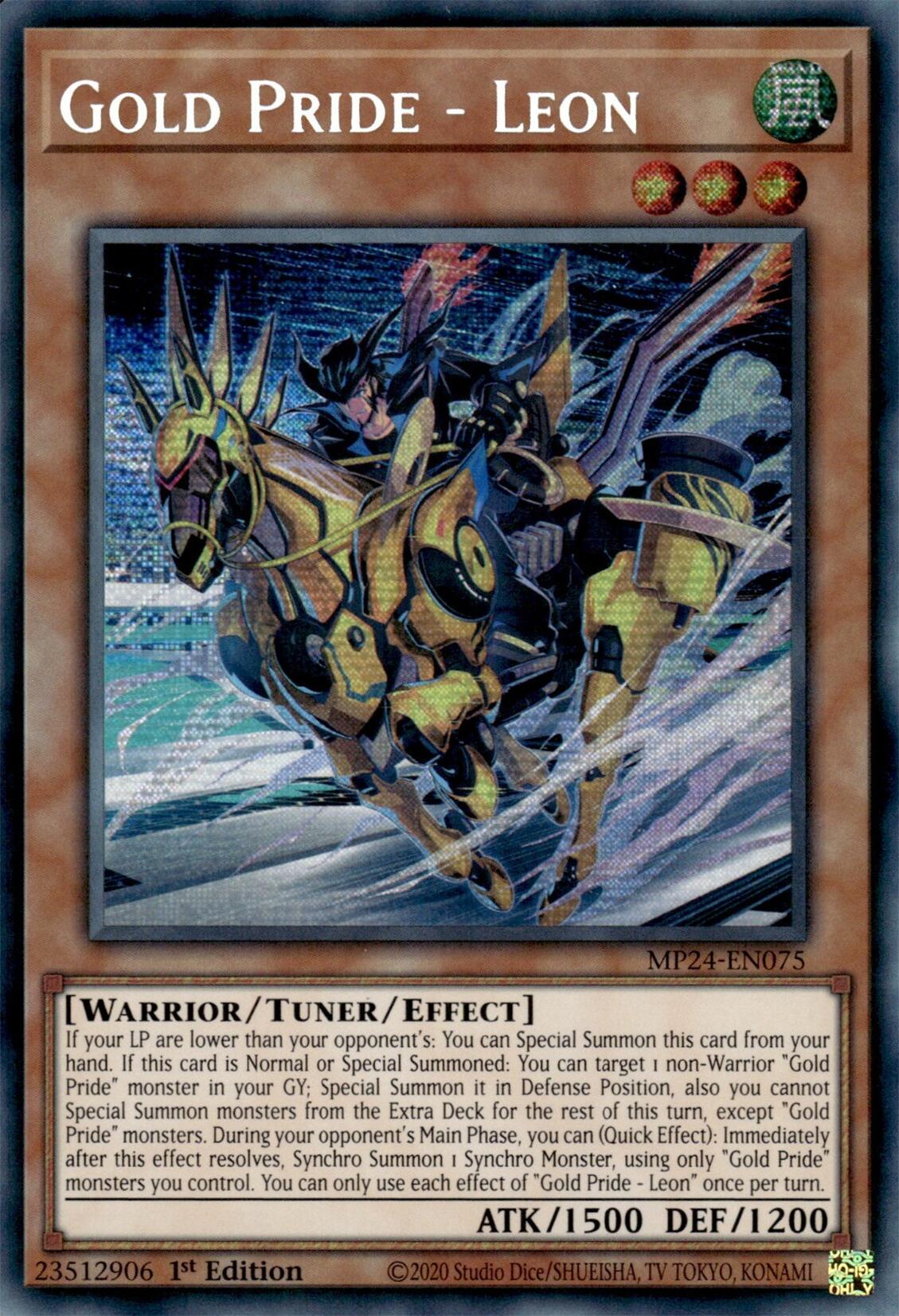 Gold Pride - Leon [MP24-EN075] Prismatic Secret Rare | Jomio and Rueliete's Cards and Comics