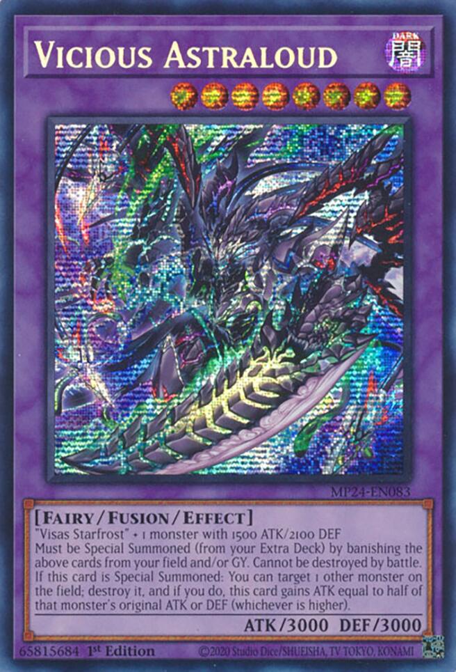 Vicious Astraloud [MP24-EN083] Prismatic Secret Rare | Jomio and Rueliete's Cards and Comics