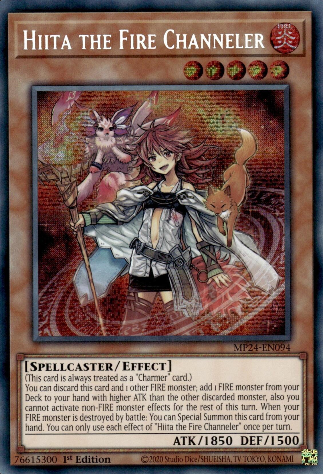 Hiita the Fire Channeler [MP24-EN094] Prismatic Secret Rare | Jomio and Rueliete's Cards and Comics
