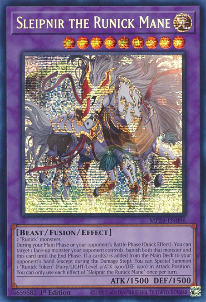 Sleipnir the Runick Mane [MP24-EN096] Prismatic Secret Rare | Jomio and Rueliete's Cards and Comics