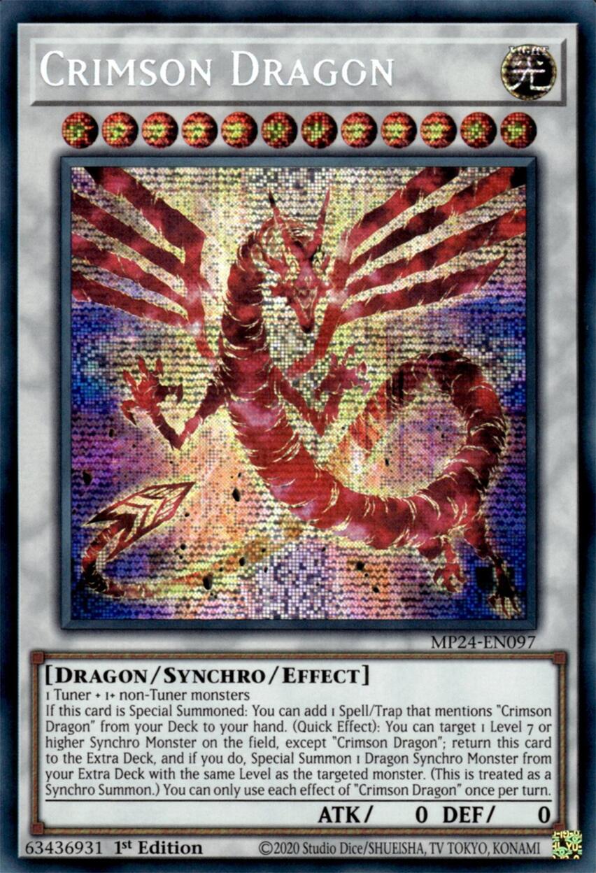 Crimson Dragon (card) [MP24-EN097] Prismatic Secret Rare | Jomio and Rueliete's Cards and Comics