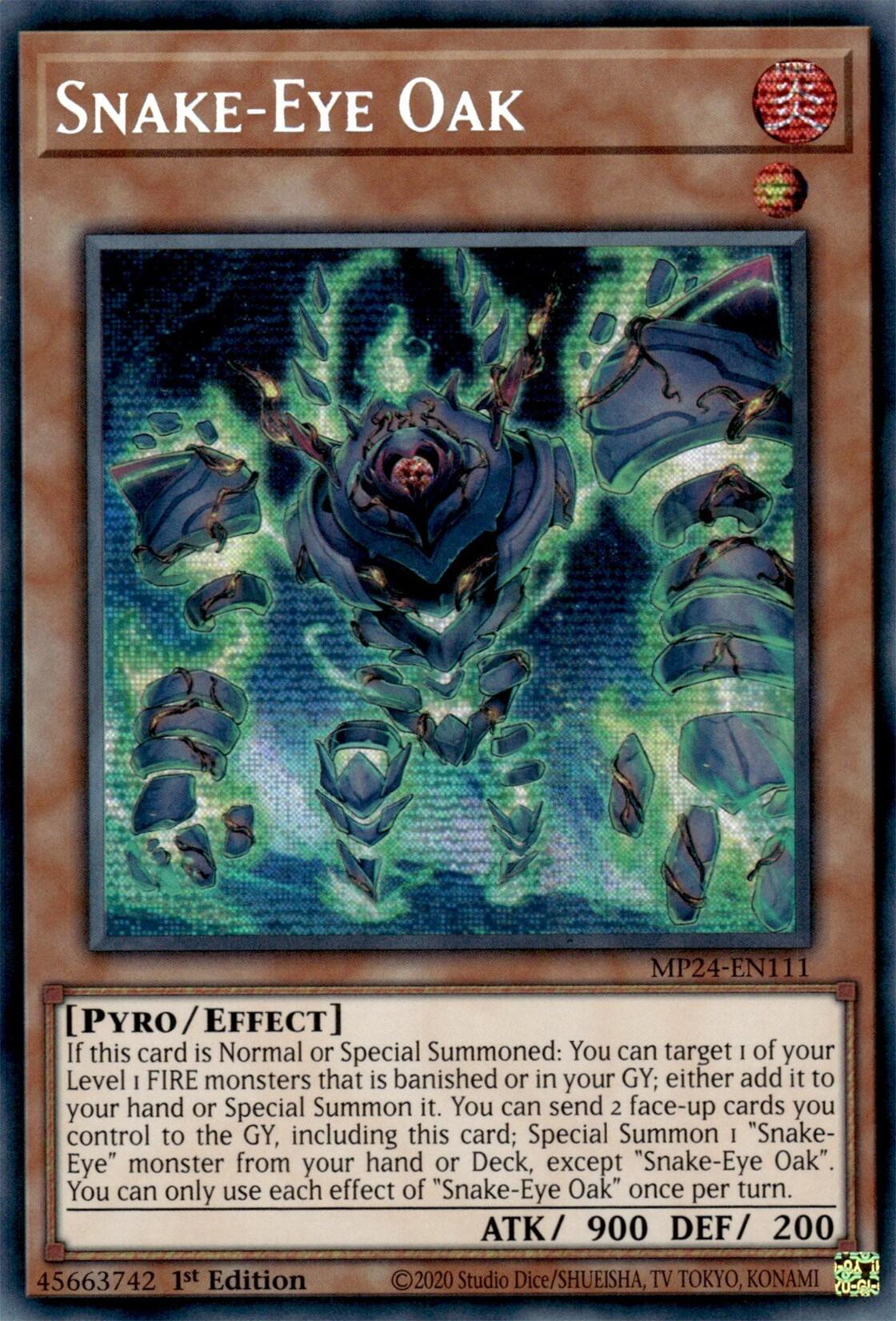 Snake-Eye Oak [MP24-EN111] Prismatic Secret Rare | Jomio and Rueliete's Cards and Comics