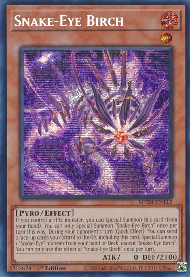 Snake-Eye Birch [MP24-EN112] Prismatic Secret Rare | Jomio and Rueliete's Cards and Comics