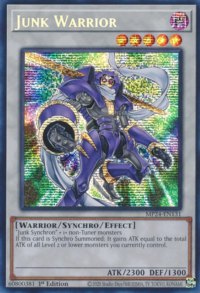 Junk Warrior [MP24-EN131] Prismatic Secret Rare | Jomio and Rueliete's Cards and Comics