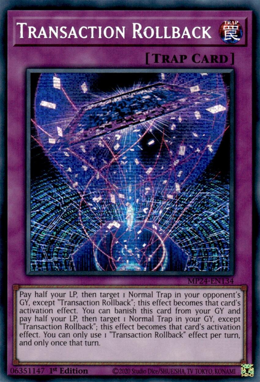 Transaction Rollback [MP24-EN134] Prismatic Secret Rare | Jomio and Rueliete's Cards and Comics