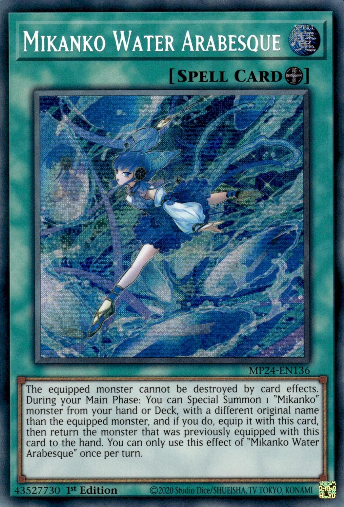 Mikanko Water Arabesque [MP24-EN136] Prismatic Secret Rare | Jomio and Rueliete's Cards and Comics