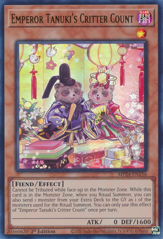 Emperor Tanuki's Critter Count [MP24-EN156] Ultra Rare | Jomio and Rueliete's Cards and Comics