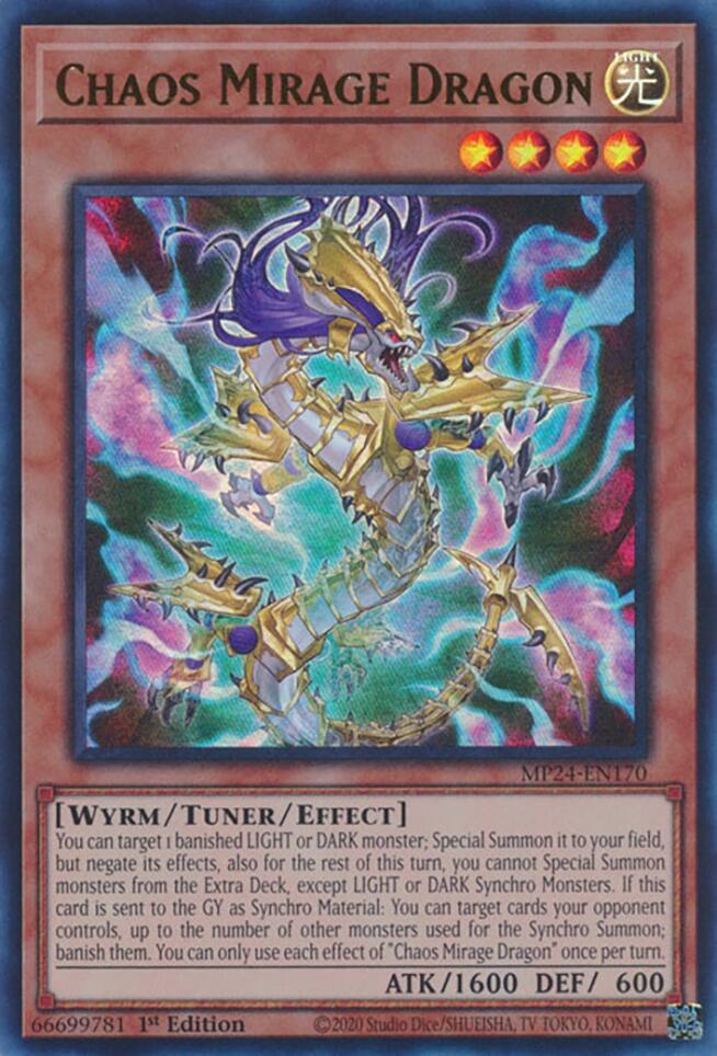 Chaos Mirage Dragon [MP24-EN170] Ultra Rare | Jomio and Rueliete's Cards and Comics