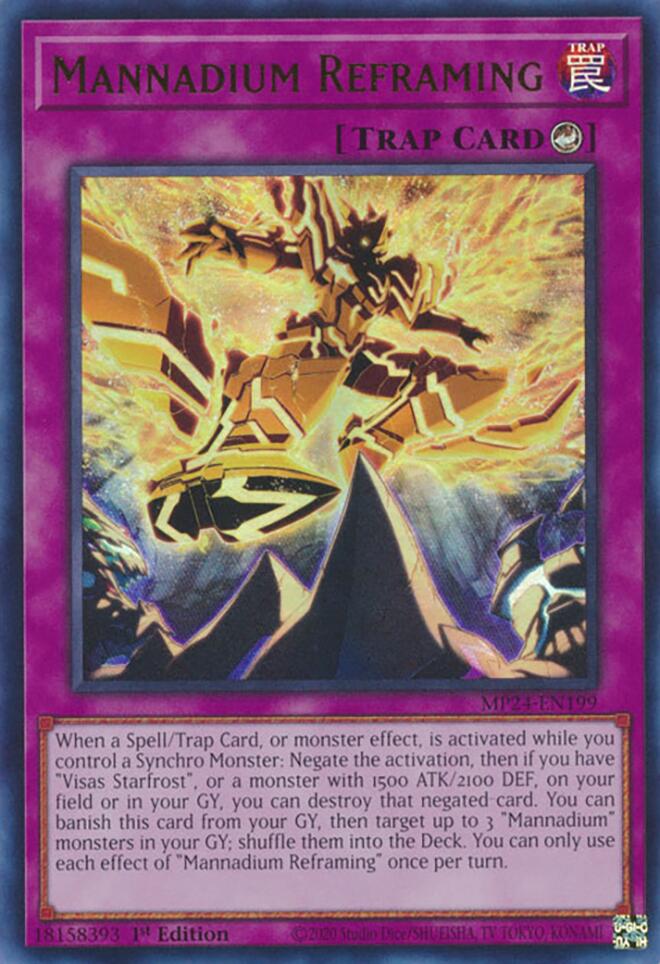 Mannadium Reframing [MP24-EN199] Ultra Rare | Jomio and Rueliete's Cards and Comics