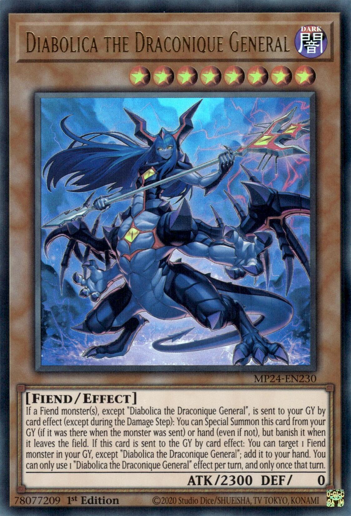 Diabolica the Draconique General [MP24-EN230] Ultra Rare | Jomio and Rueliete's Cards and Comics