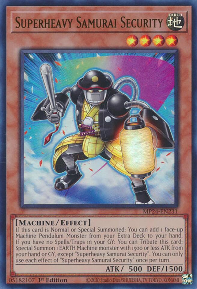 Superheavy Samurai Security [MP24-EN231] Ultra Rare | Jomio and Rueliete's Cards and Comics