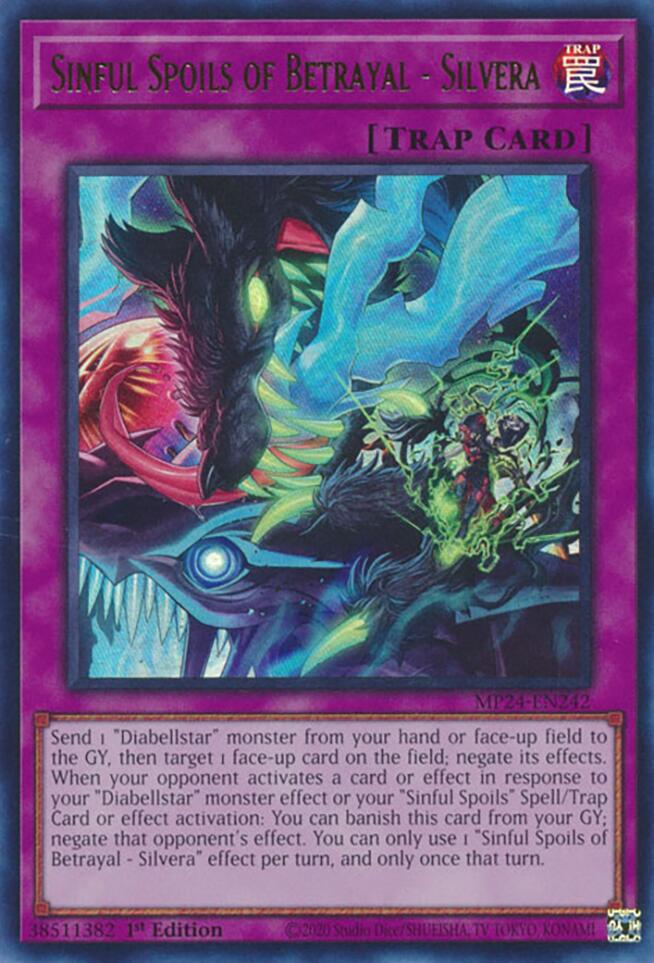 Sinful Spoils of Betrayal - Silvera [MP24-EN242] Ultra Rare | Jomio and Rueliete's Cards and Comics