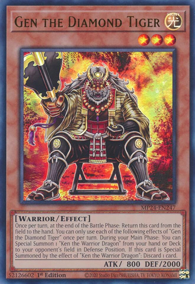 Gen the Diamond Tiger [MP24-EN247] Ultra Rare | Jomio and Rueliete's Cards and Comics