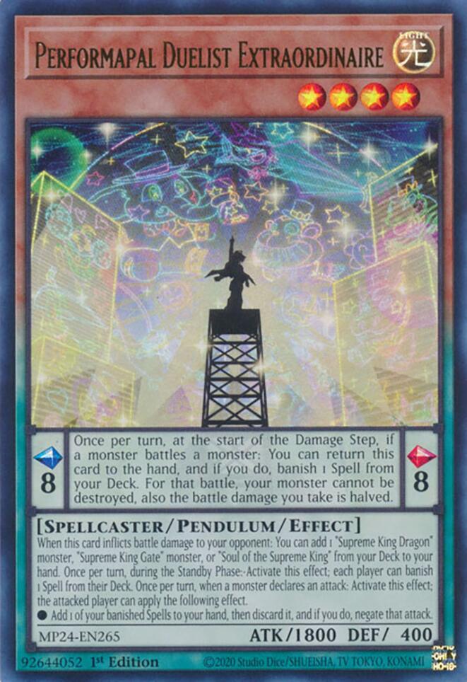 Performapal Duelist Extraordinaire [MP24-EN265] Ultra Rare | Jomio and Rueliete's Cards and Comics