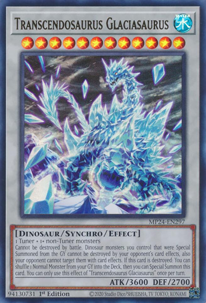 Transcendosaurus Glaciasaurus [MP24-EN297] Ultra Rare | Jomio and Rueliete's Cards and Comics