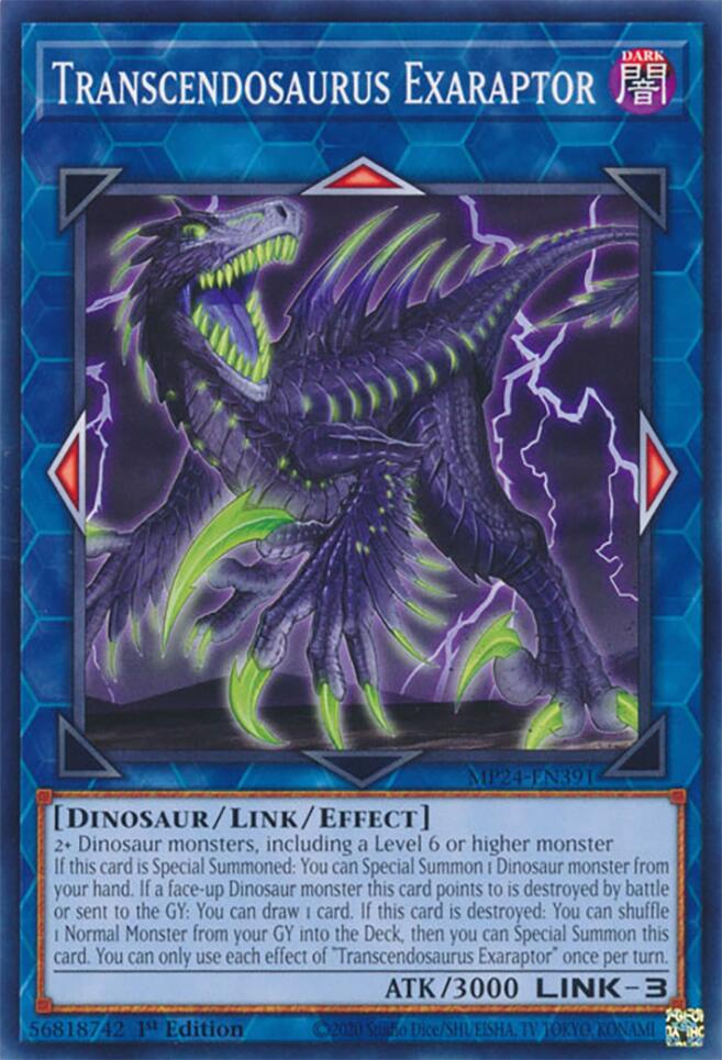 Transcendosaurus Exaraptor [MP24-EN391] Common | Jomio and Rueliete's Cards and Comics