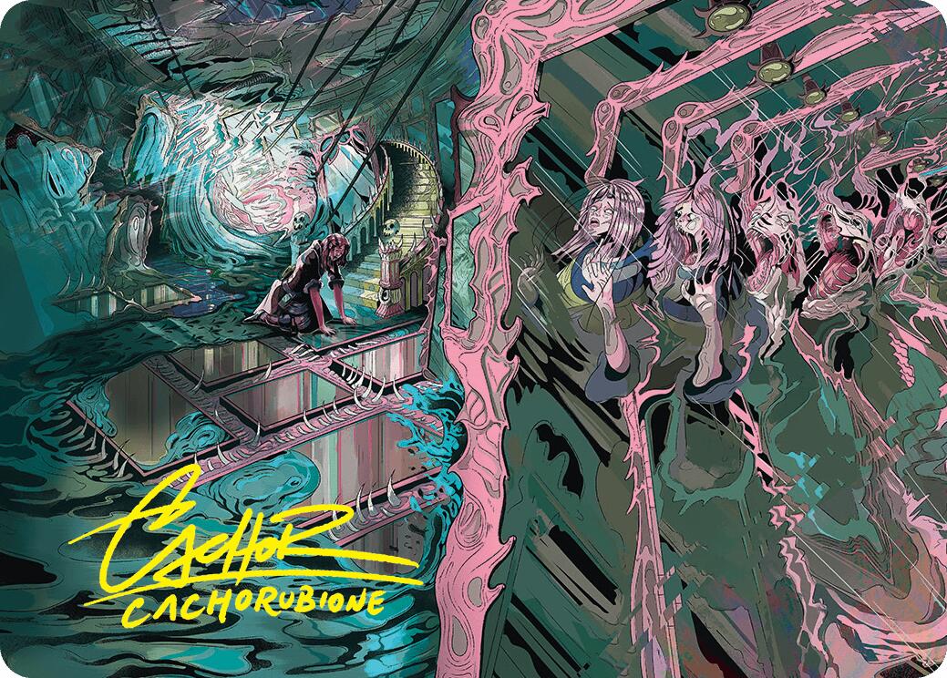 Mirror Room // Fractured Realm Art Card (Gold-Stamped Signature) [Duskmourn: House of Horror Art Series] | Jomio and Rueliete's Cards and Comics