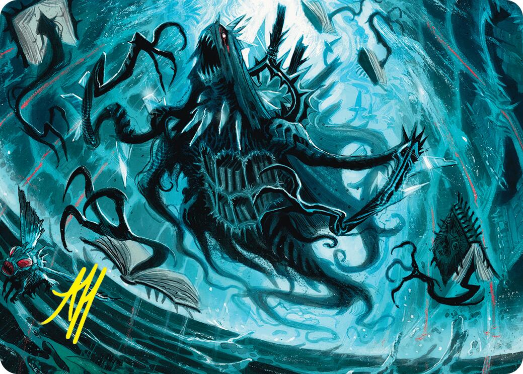 Overlord of the Floodpits Art Card (Gold-Stamped Signature) [Duskmourn: House of Horror Art Series] | Jomio and Rueliete's Cards and Comics