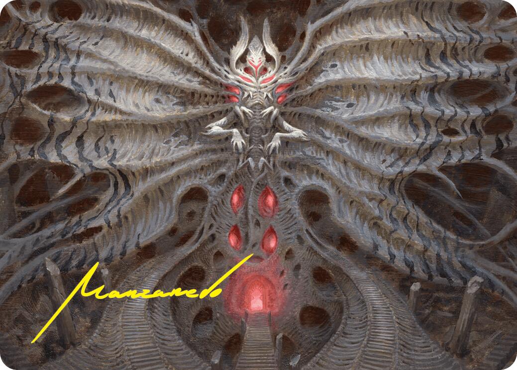 Valgavoth, Terror Eater Art Card (Gold-Stamped Signature) [Duskmourn: House of Horror Art Series] | Jomio and Rueliete's Cards and Comics