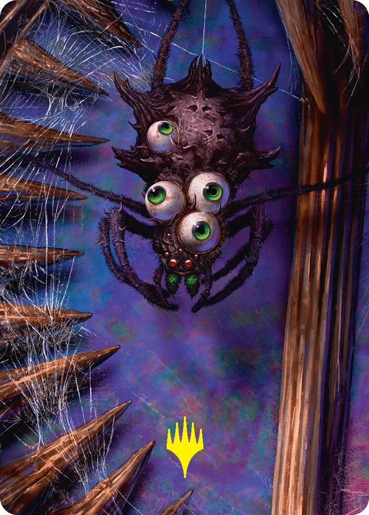 Spider Art Card (Gold-Stamped Planeswalker Symbol) [Duskmourn: House of Horror Art Series] | Jomio and Rueliete's Cards and Comics