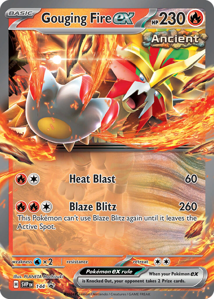 Gouging Fire ex (144) [Scarlet & Violet: Black Star Promos] | Jomio and Rueliete's Cards and Comics