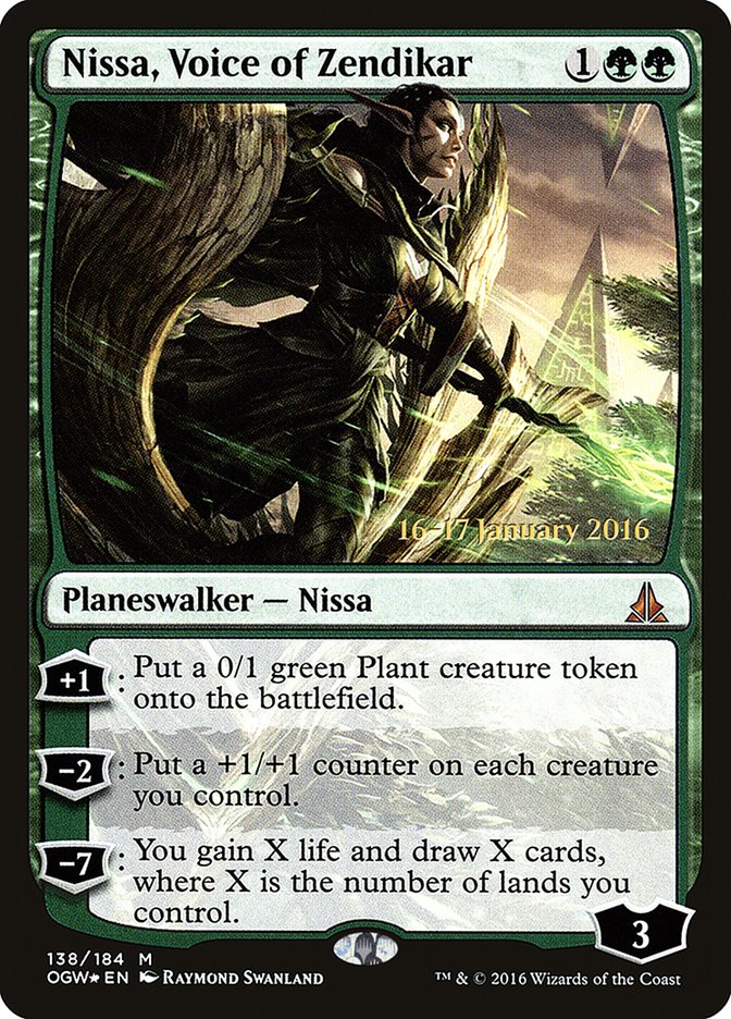Nissa, Voice of Zendikar [Oath of the Gatewatch Prerelease Promos] | Jomio and Rueliete's Cards and Comics