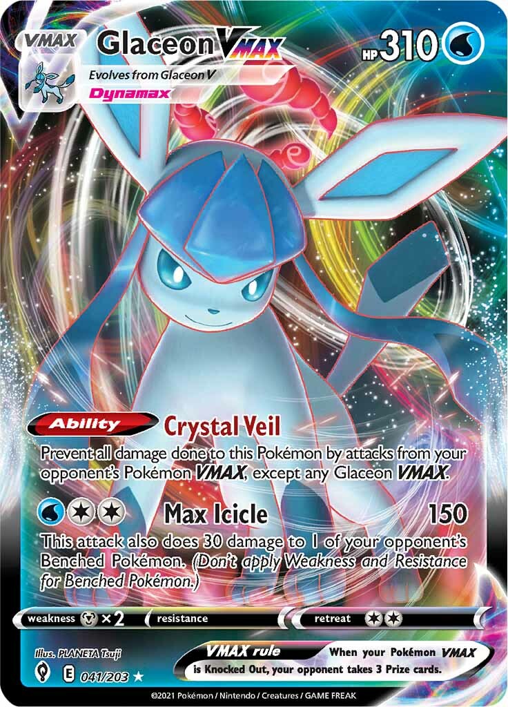 Glaceon VMAX (041/203) [Sword & Shield: Evolving Skies] | Jomio and Rueliete's Cards and Comics