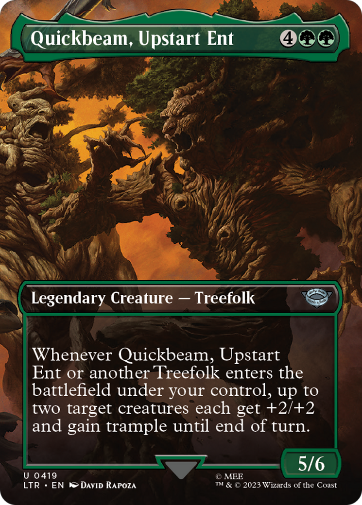 Quickbeam, Upstart Ent (Borderless Alternate Art) [The Lord of the Rings: Tales of Middle-Earth] | Jomio and Rueliete's Cards and Comics