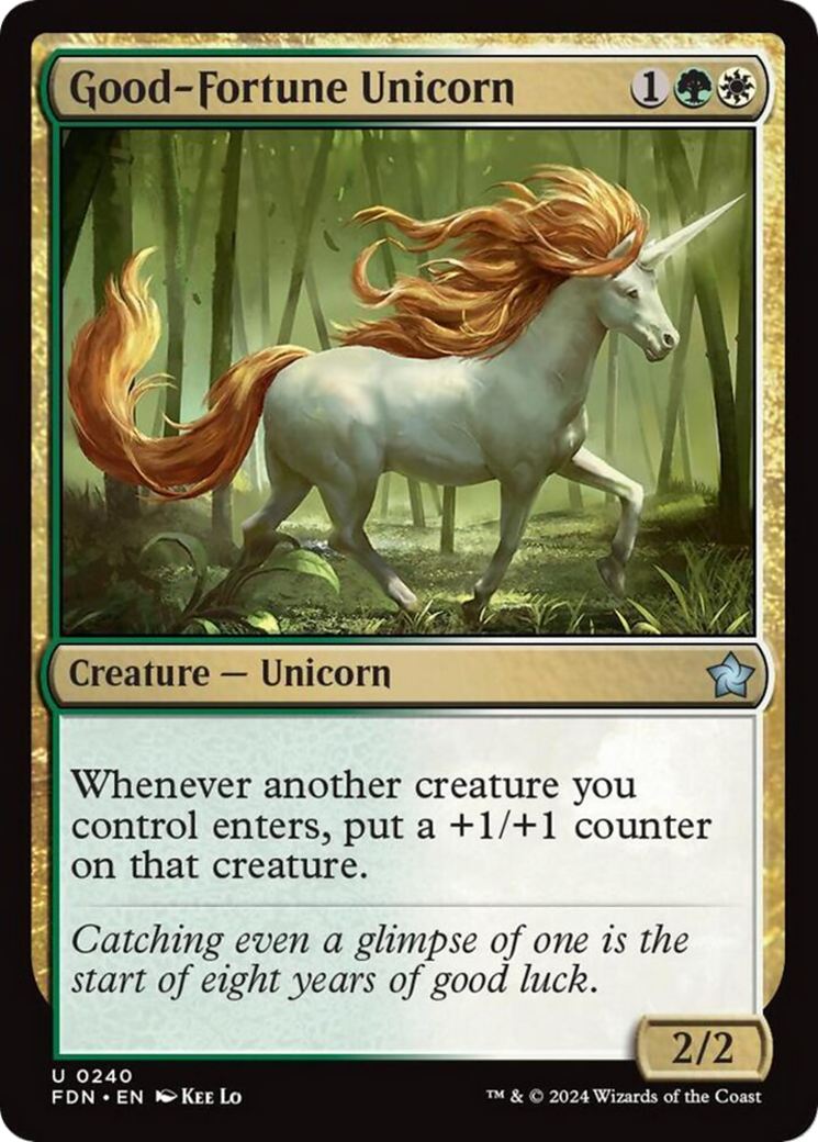 Good-Fortune Unicorn [Foundations] | Jomio and Rueliete's Cards and Comics
