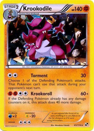 Krookodile (65/114) (Cracked Ice Holo) [Black & White: Base Set] | Jomio and Rueliete's Cards and Comics