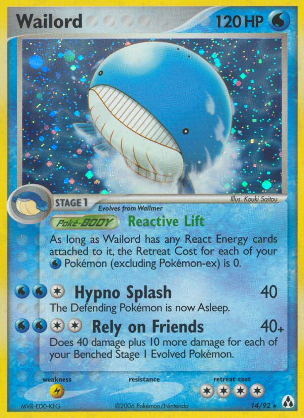 Wailord (14/92) [EX: Legend Maker] | Jomio and Rueliete's Cards and Comics
