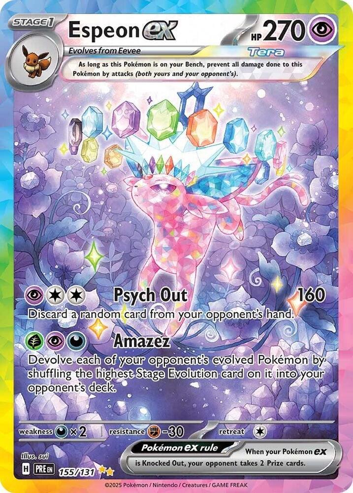Espeon ex (155/131) [Scarlet & Violet: Prismatic Evolutions] | Jomio and Rueliete's Cards and Comics