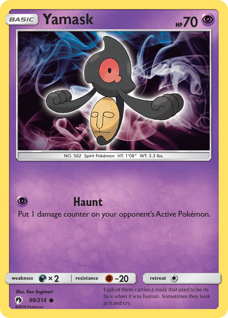 Yamask (99/214) [Sun & Moon: Lost Thunder] | Jomio and Rueliete's Cards and Comics