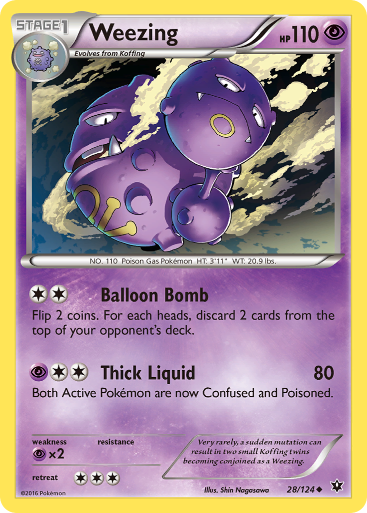 Weezing (28/124) [XY: Fates Collide] | Jomio and Rueliete's Cards and Comics