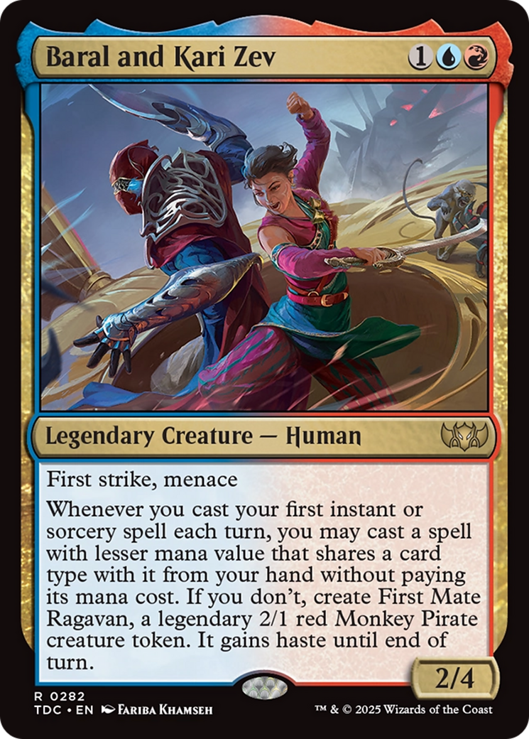 Baral and Kari Zev [Tarkir: Dragonstorm Commander] | Jomio and Rueliete's Cards and Comics