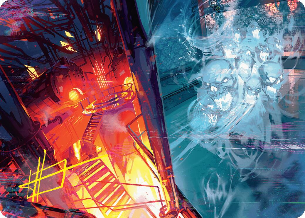 Roaring Furnace // Steaming Sauna Art Card (Gold-Stamped Signature) [Duskmourn: House of Horror Art Series] | Jomio and Rueliete's Cards and Comics