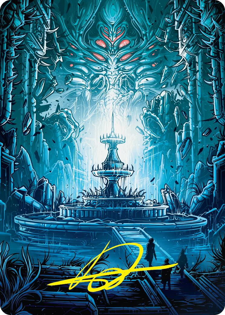Island Art Card (Gold-Stamped Signature) [Duskmourn: House of Horror Art Series] | Jomio and Rueliete's Cards and Comics