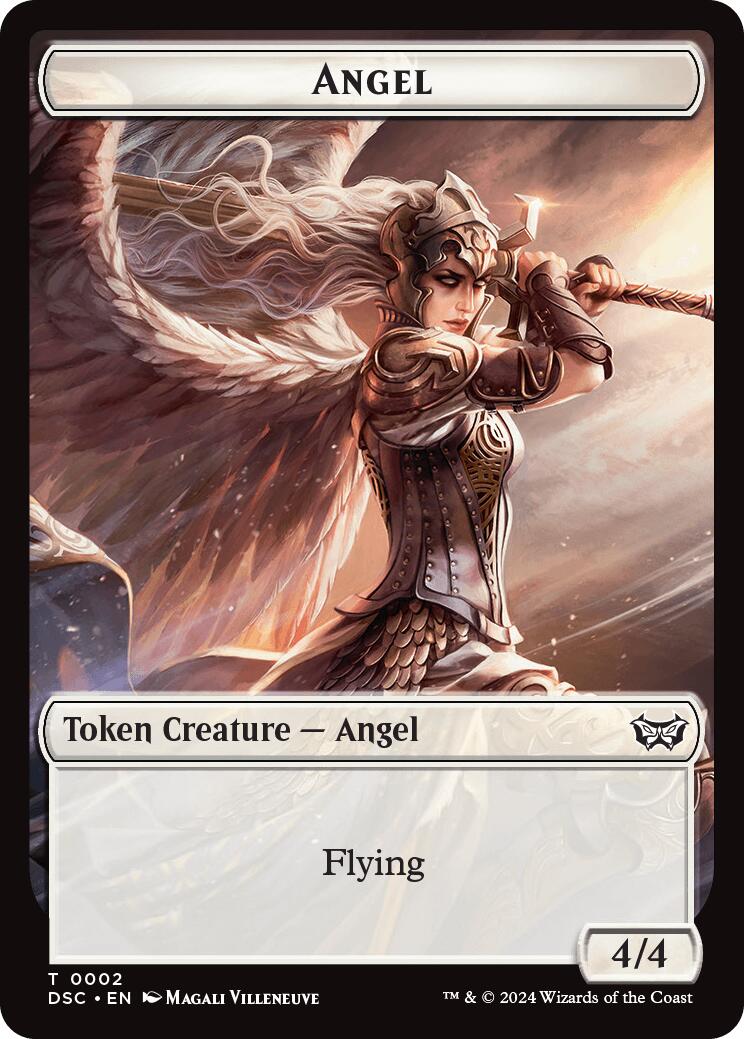 Angel // Glimmer Double-Sided Token [Duskmourn: House of Horror Commander Tokens] | Jomio and Rueliete's Cards and Comics