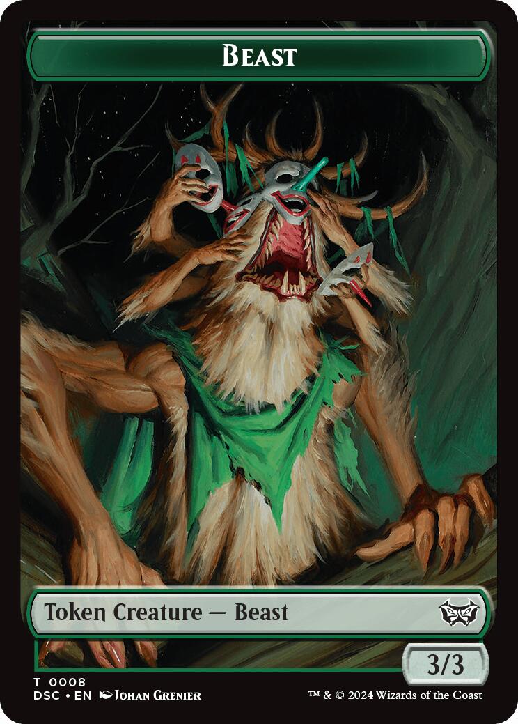 Beast // Scarecrow Double-Sided Token [Duskmourn: House of Horror Commander Tokens] | Jomio and Rueliete's Cards and Comics