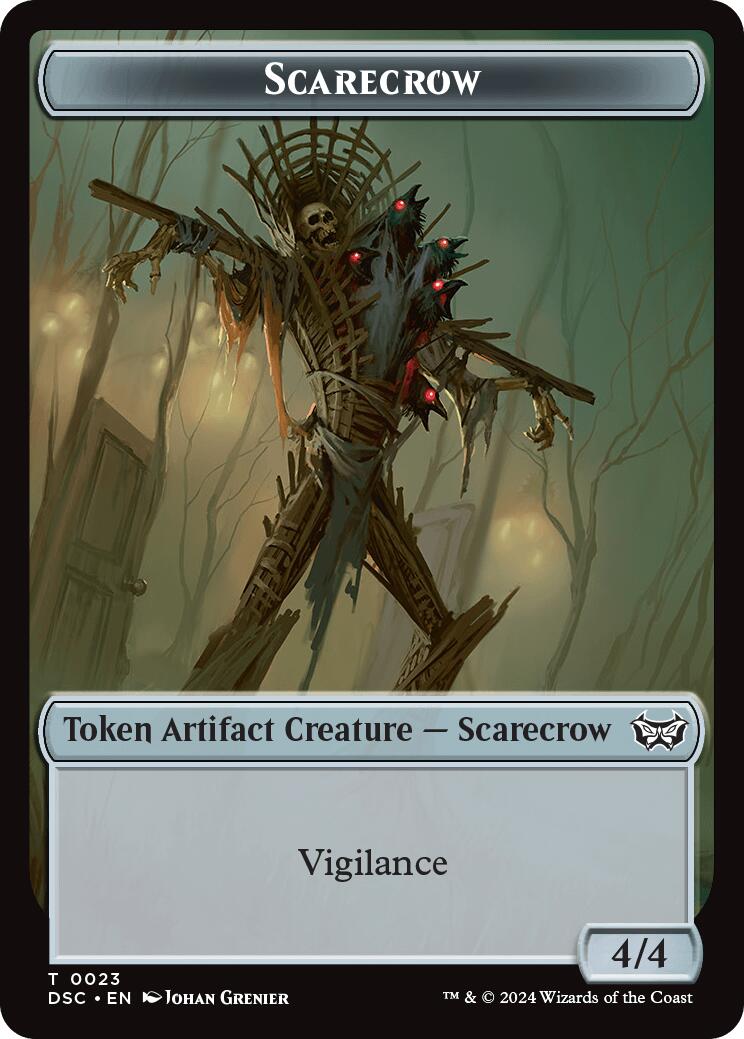 Beast // Scarecrow Double-Sided Token [Duskmourn: House of Horror Commander Tokens] | Jomio and Rueliete's Cards and Comics