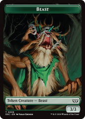 Beast // Scarecrow Double-Sided Token [Duskmourn: House of Horror Commander Tokens] | Jomio and Rueliete's Cards and Comics