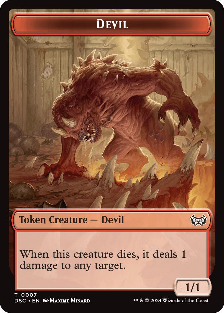Devil // Scarecrow Double-Sided Token [Duskmourn: House of Horror Commander Tokens] | Jomio and Rueliete's Cards and Comics