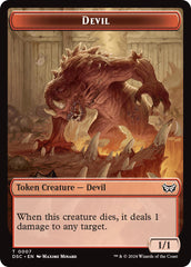 Devil // Scarecrow Double-Sided Token [Duskmourn: House of Horror Commander Tokens] | Jomio and Rueliete's Cards and Comics