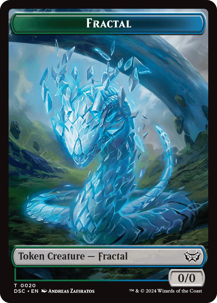 Fractal // Scarecrow Double-Sided Token [Duskmourn: House of Horror Commander Tokens] | Jomio and Rueliete's Cards and Comics