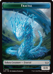 Fractal // Scarecrow Double-Sided Token [Duskmourn: House of Horror Commander Tokens] | Jomio and Rueliete's Cards and Comics