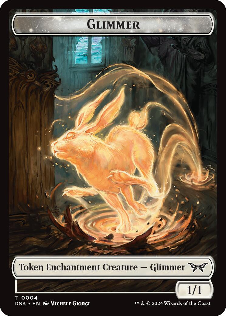 Glimmer // Scarecrow Double-Sided Token [Duskmourn: House of Horror Commander Tokens] | Jomio and Rueliete's Cards and Comics