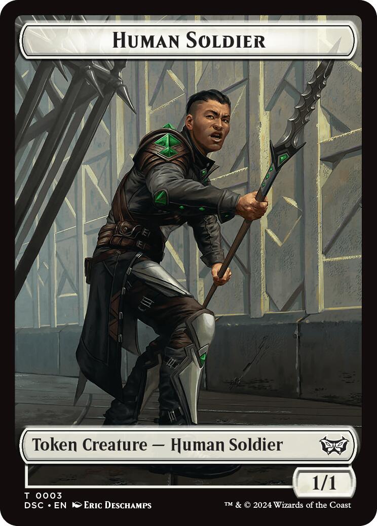 Human Soldier // Scarecrow Double-Sided Token [Duskmourn: House of Horror Commander Tokens] | Jomio and Rueliete's Cards and Comics