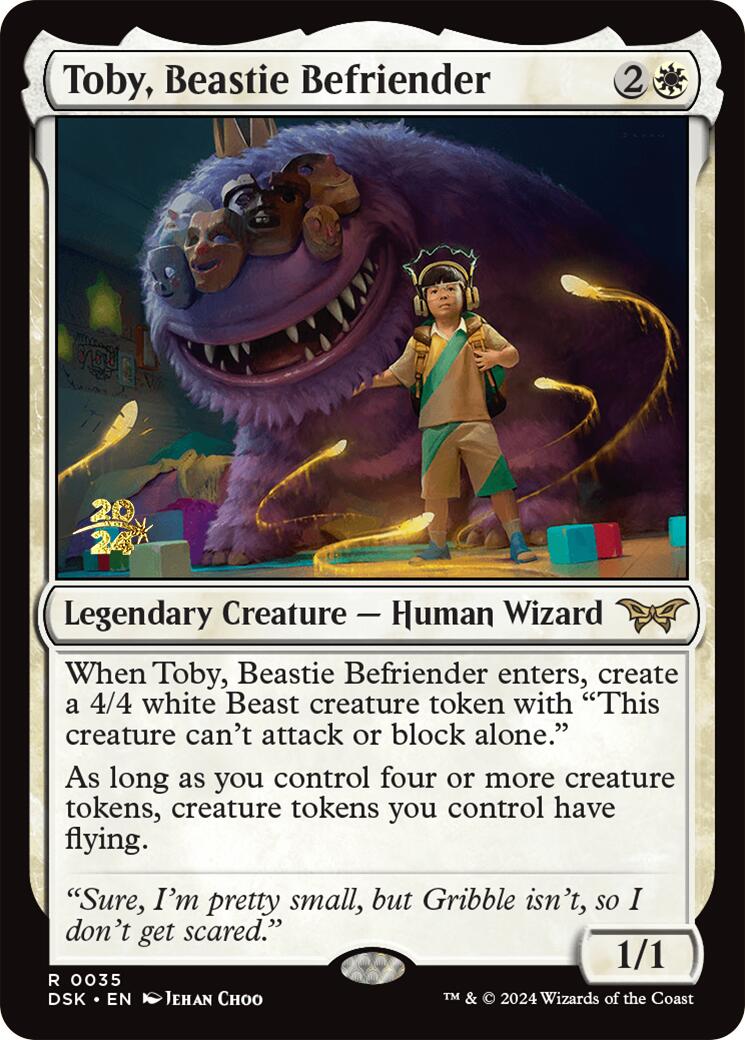 Toby, Beastie Befriender [Duskmourn: House of Horror Prerelease Promos] | Jomio and Rueliete's Cards and Comics